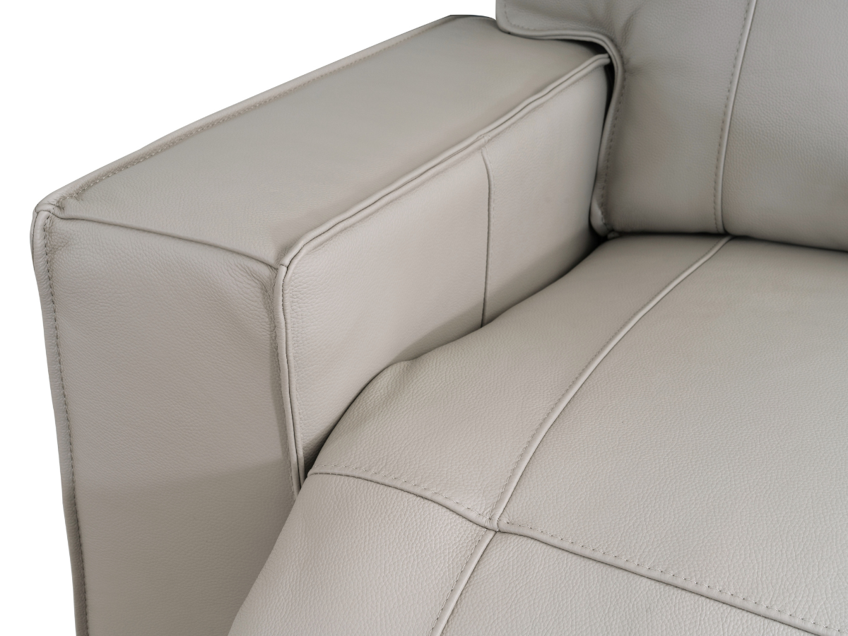 Layton Leather Power Recliner - Gray