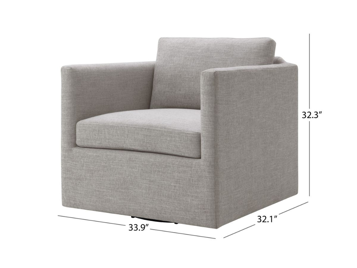 Samson Swivel Chair - Light Gray