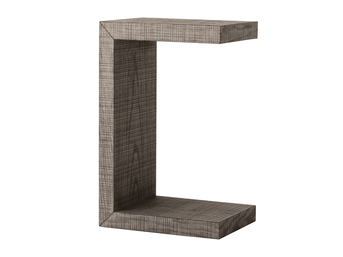 Bacara Modern Classic Wood Pull Up End Table - Gray