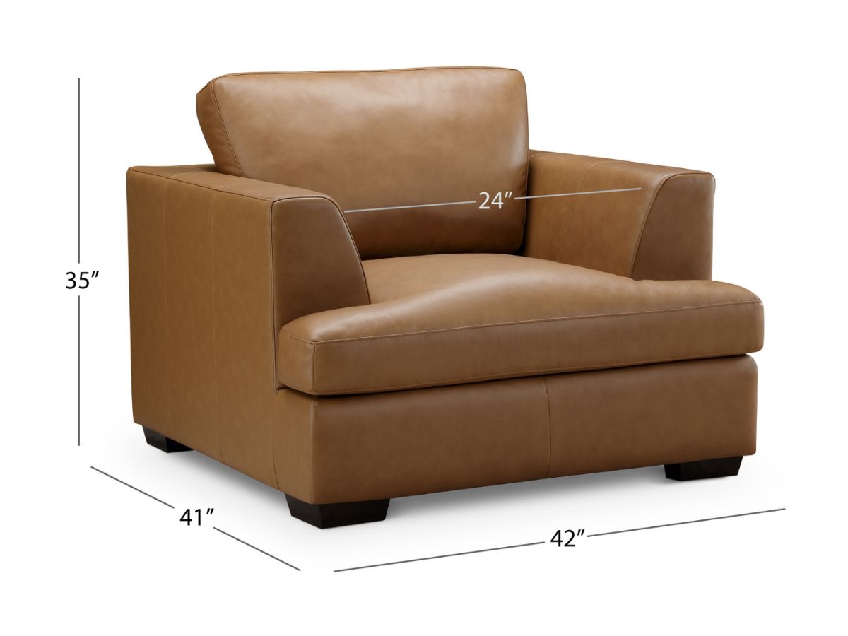 Lisbon Leather Armchair - Camel