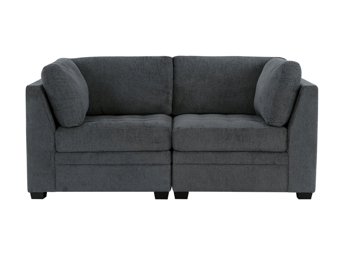 Nixon Fabric 6 Piece Modular Sectional Set - Gray
