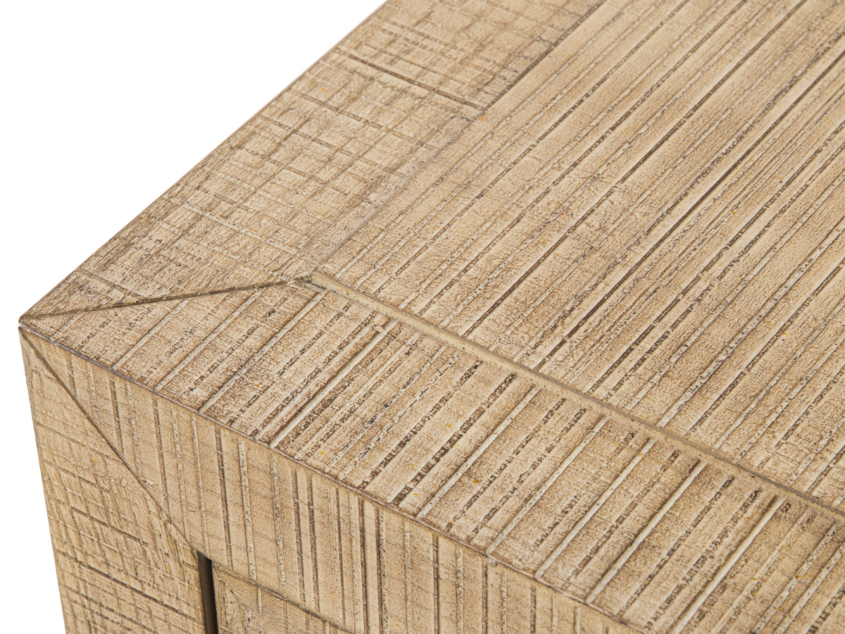 Bacara Modern Classic Wood Brushed 2 Drawer Nightstand - Natural