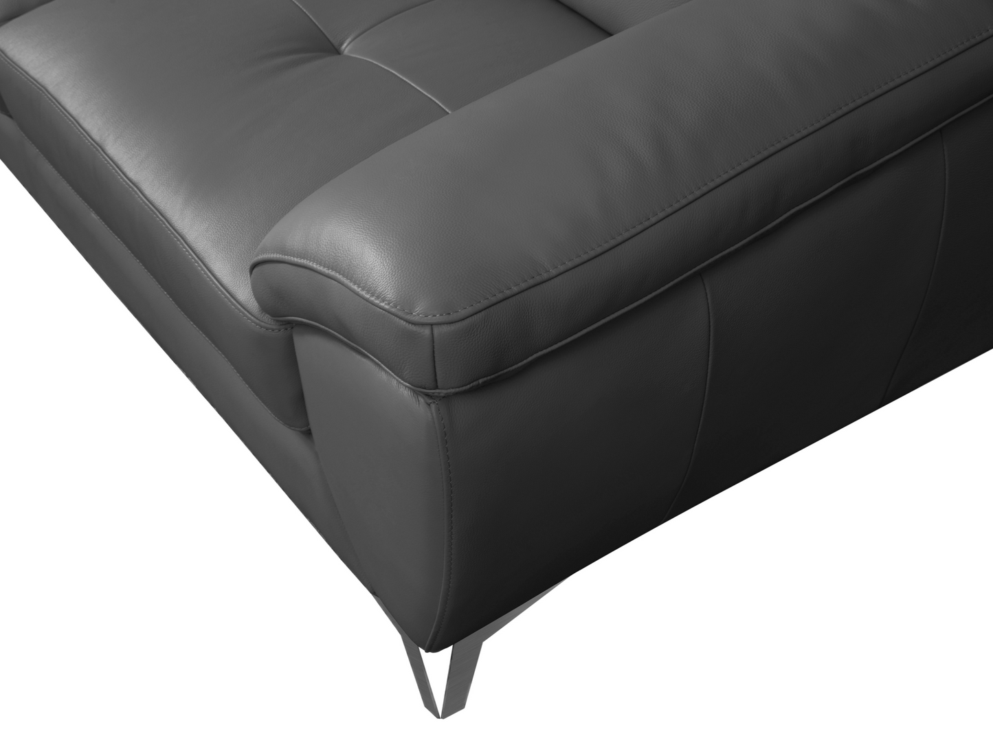Cadence Top Grain Leather Chair - Dark Gray