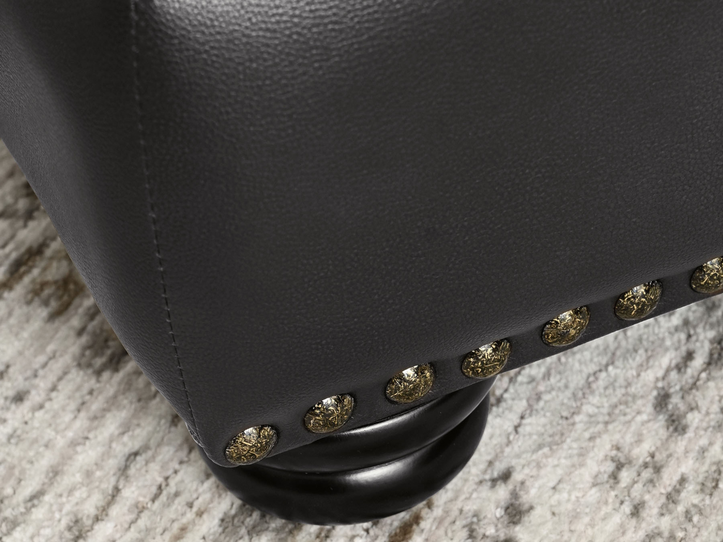 Austin Leather Sofa - Dark Gray