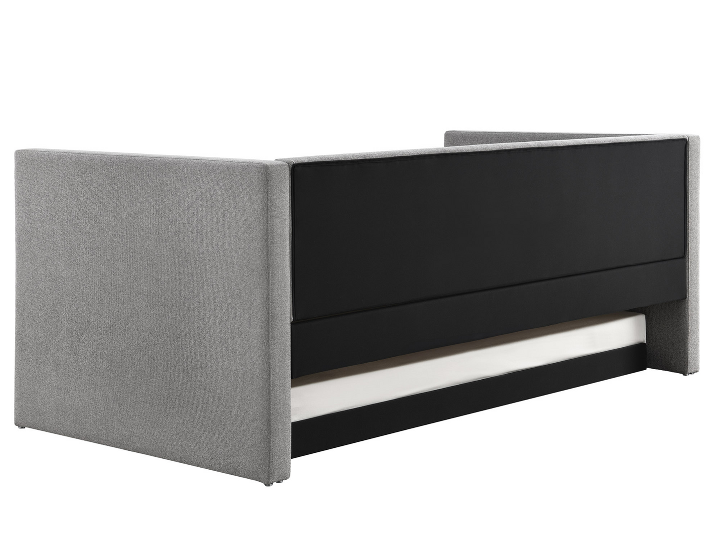Aveline Upholstered Twin Daybed with Trundle - Gray