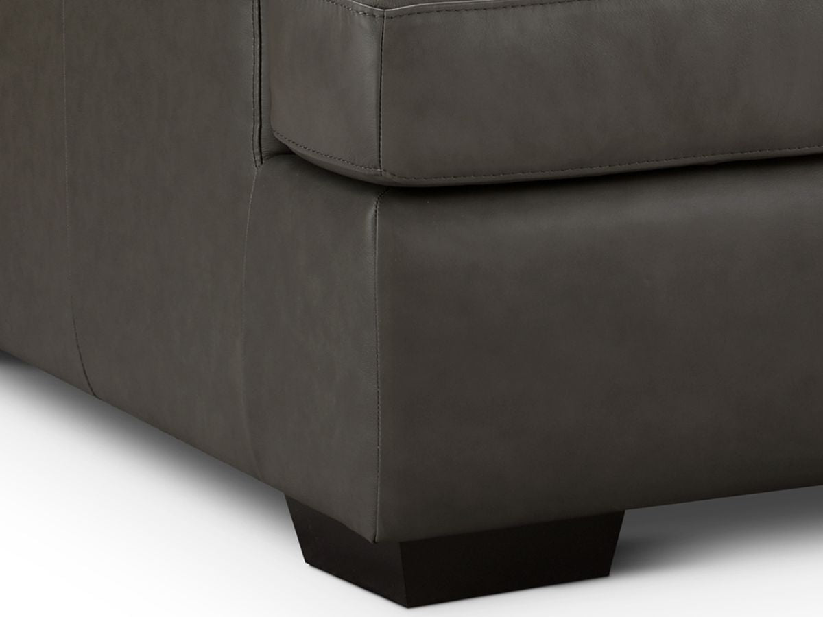 Lisbon Leather Armchair - Dark Gray