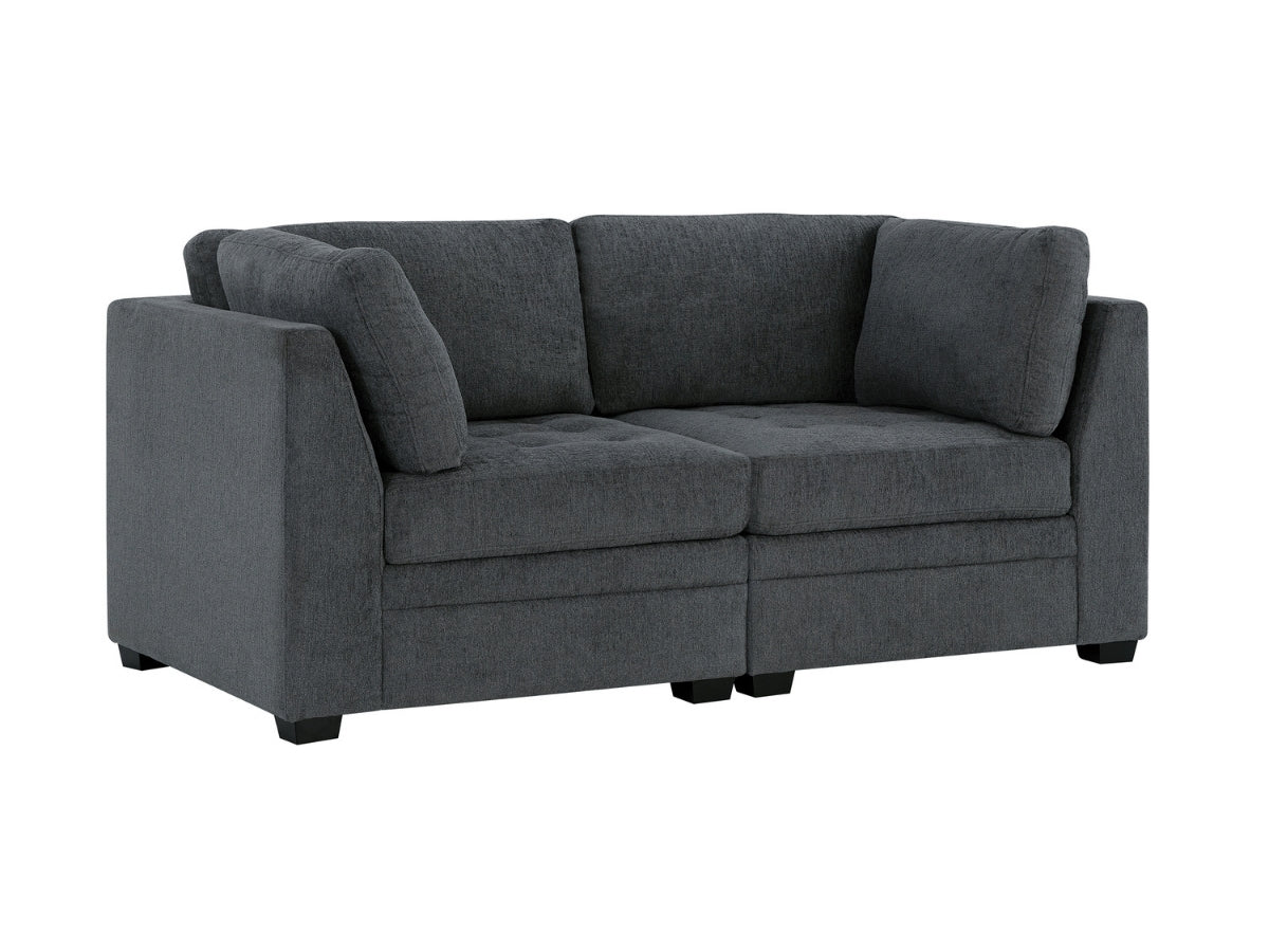 Nixon Fabric 6 Piece Modular Sectional Set - Gray