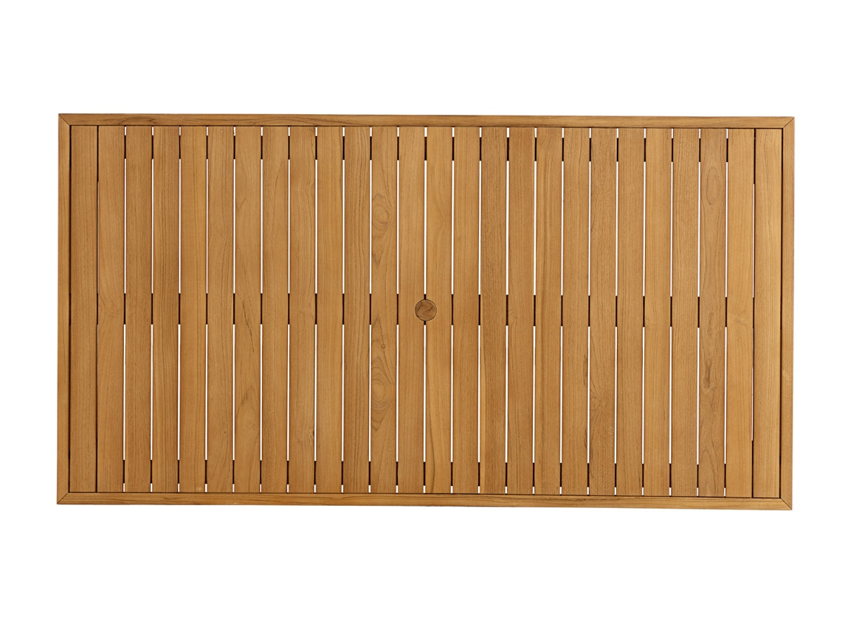 Santino® Outdoor 15-Piece Estate Collection - White Fabric with Teak Frame