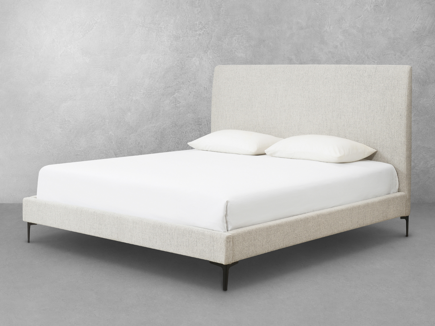 Evella Upholstered Bed - Cream - King