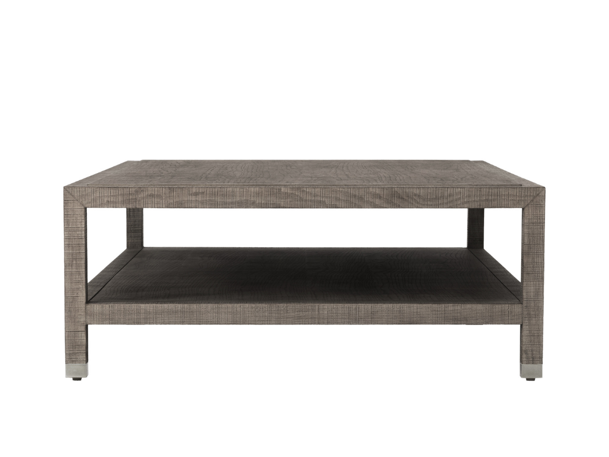 Bacara Modern Classic Wood Brushed Coffee Table 60' - Gray