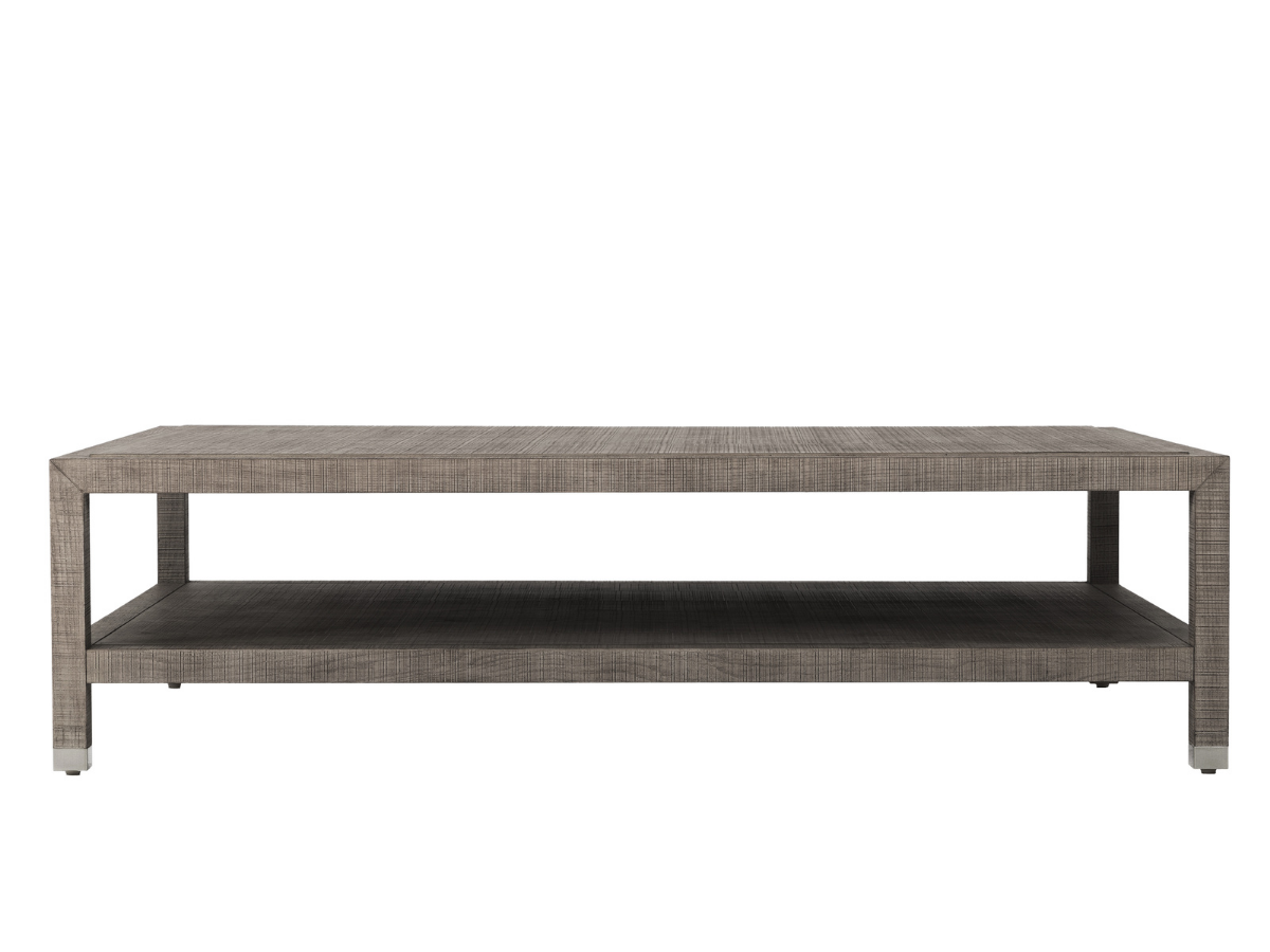 Bacara Modern Classic Wood Brushed Coffee Table 60' - Gray