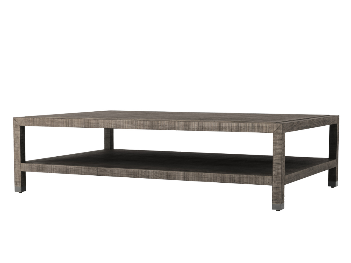 Bacara Modern Classic Wood Brushed Coffee Table 60' - Gray