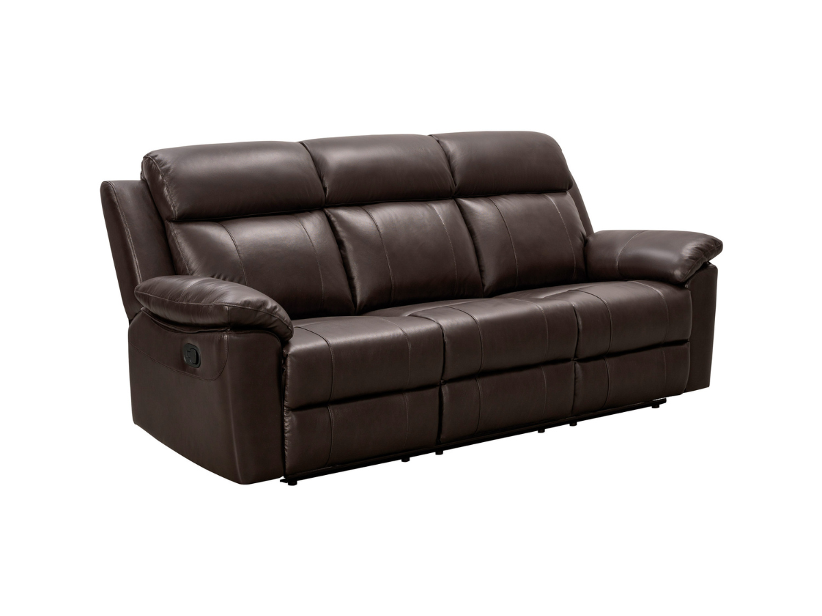Braylen Top Grain Leather Reclining Sofa - Brown