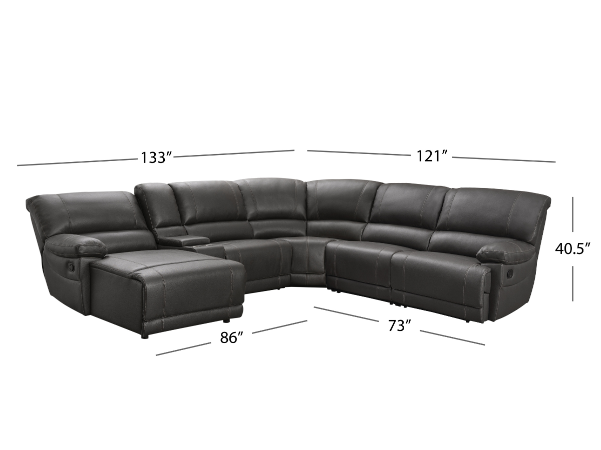 Cooper Manual Reclining Sectional - Brown