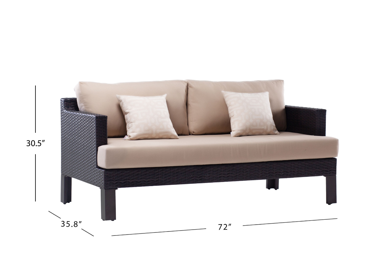 Montecito® Outdoor Patio Sofa with Sunbrella Fabric - Beige