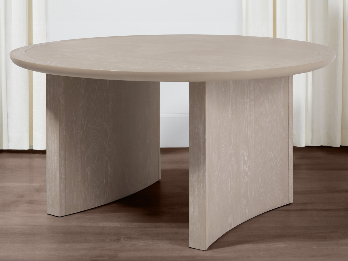Mandy 5-pc Round Dining Set with Bouclé Chairs - Ivory