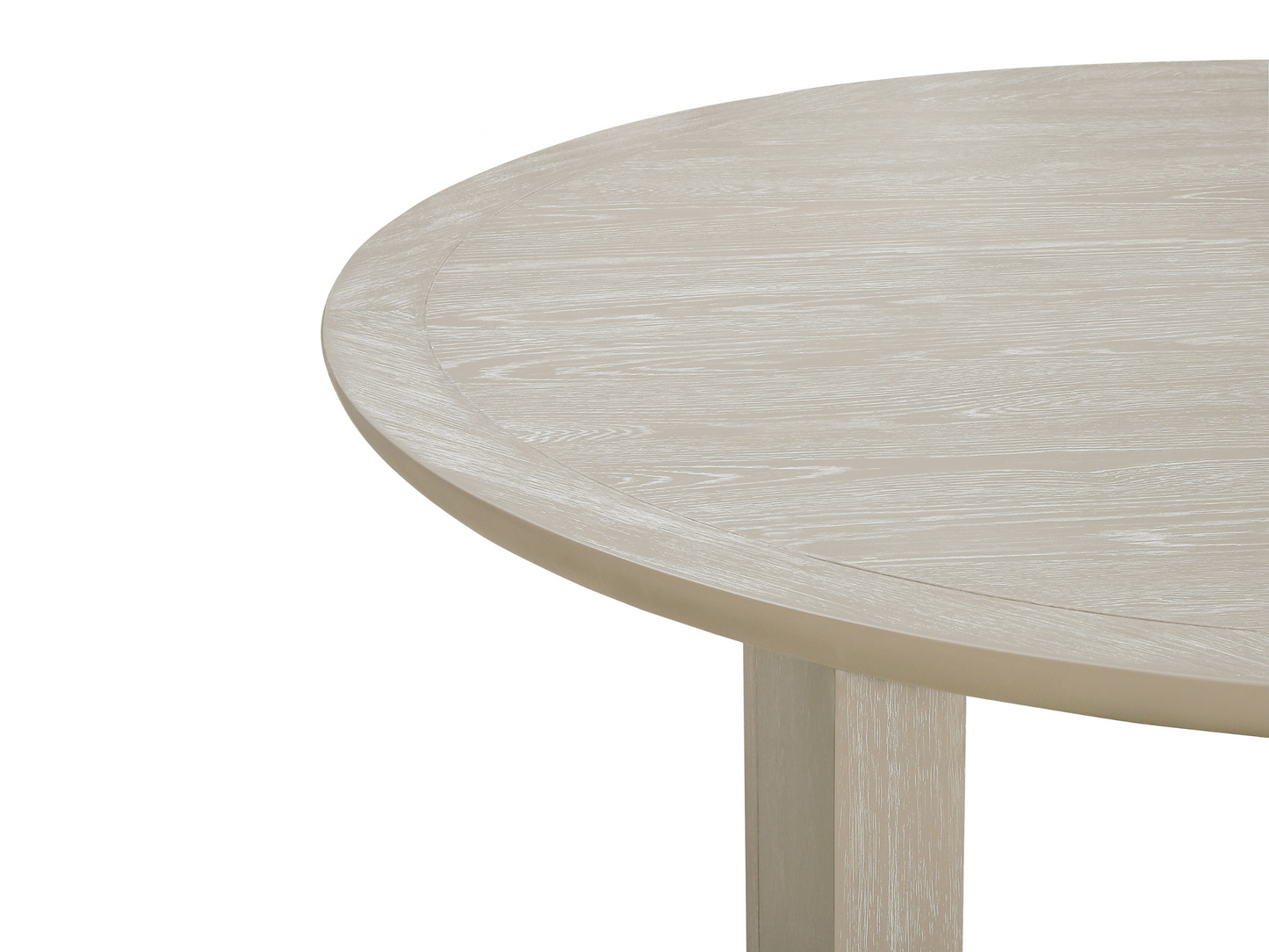 Mandy 5-pc Round Dining Set with Bouclé Chairs - Ivory