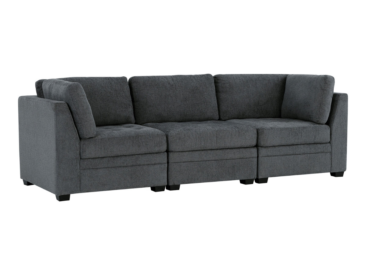 Nixon Fabric 6 Piece Modular Sectional Set - Gray