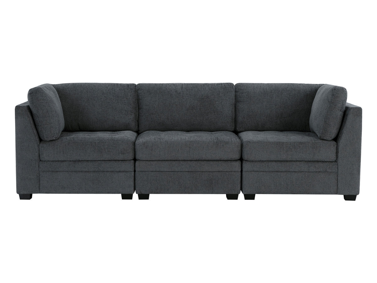 Nixon Fabric 6 Piece Modular Sectional Set - Gray