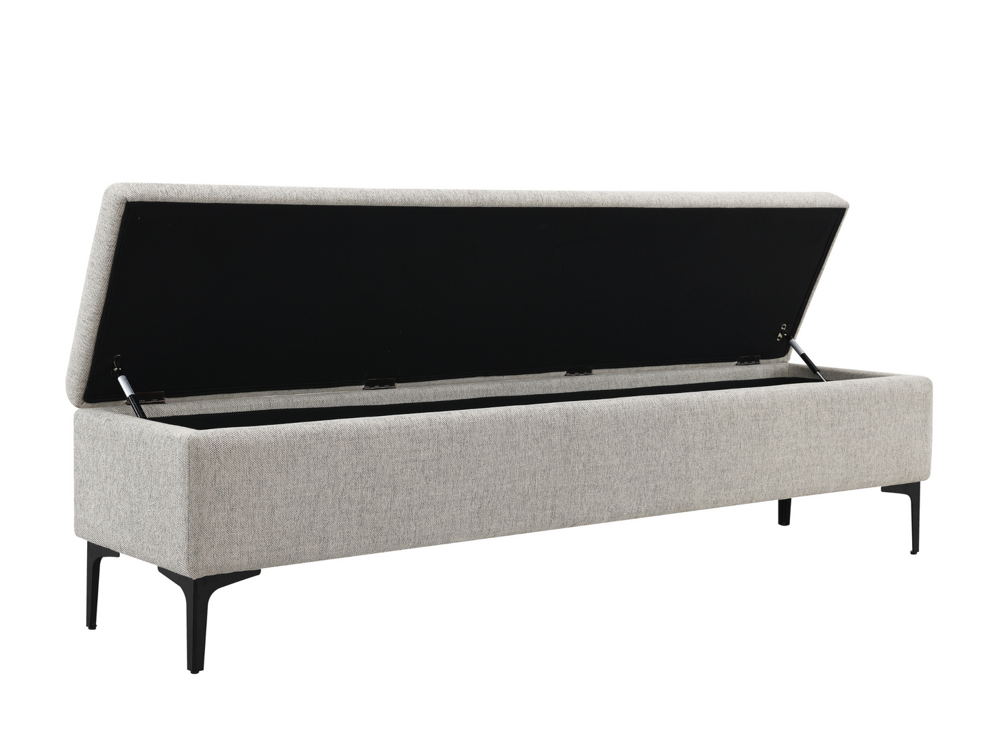 Evella Upholstered Storage Bench - Cream - King