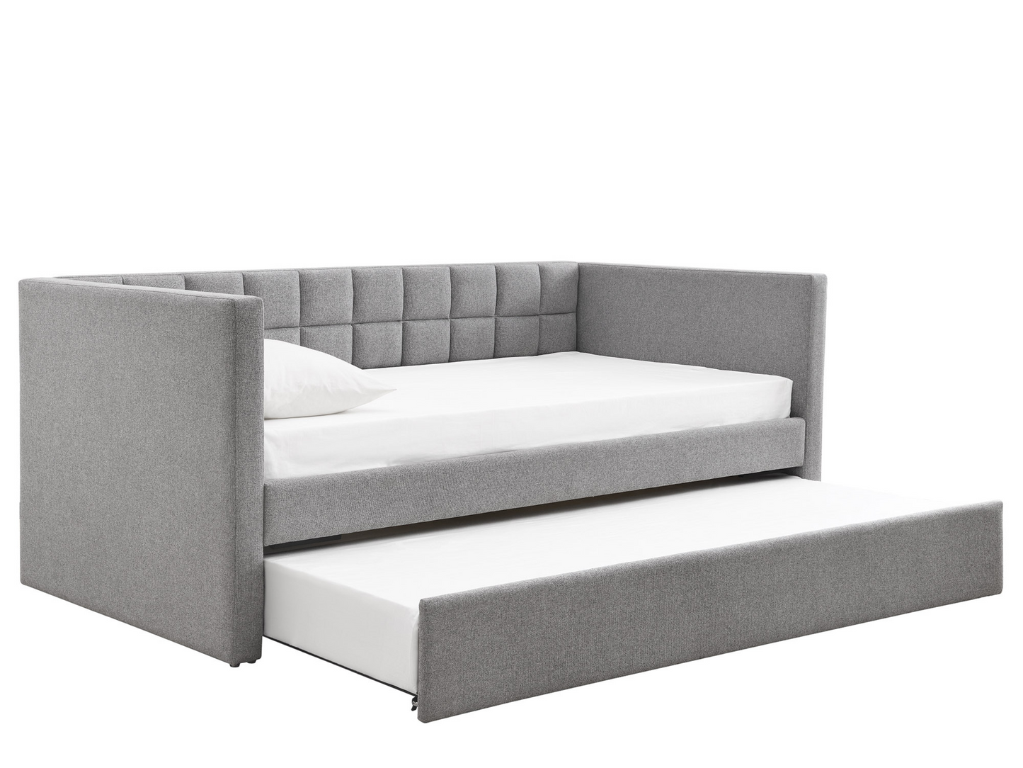 Aveline Upholstered Twin Daybed with Trundle - Gray