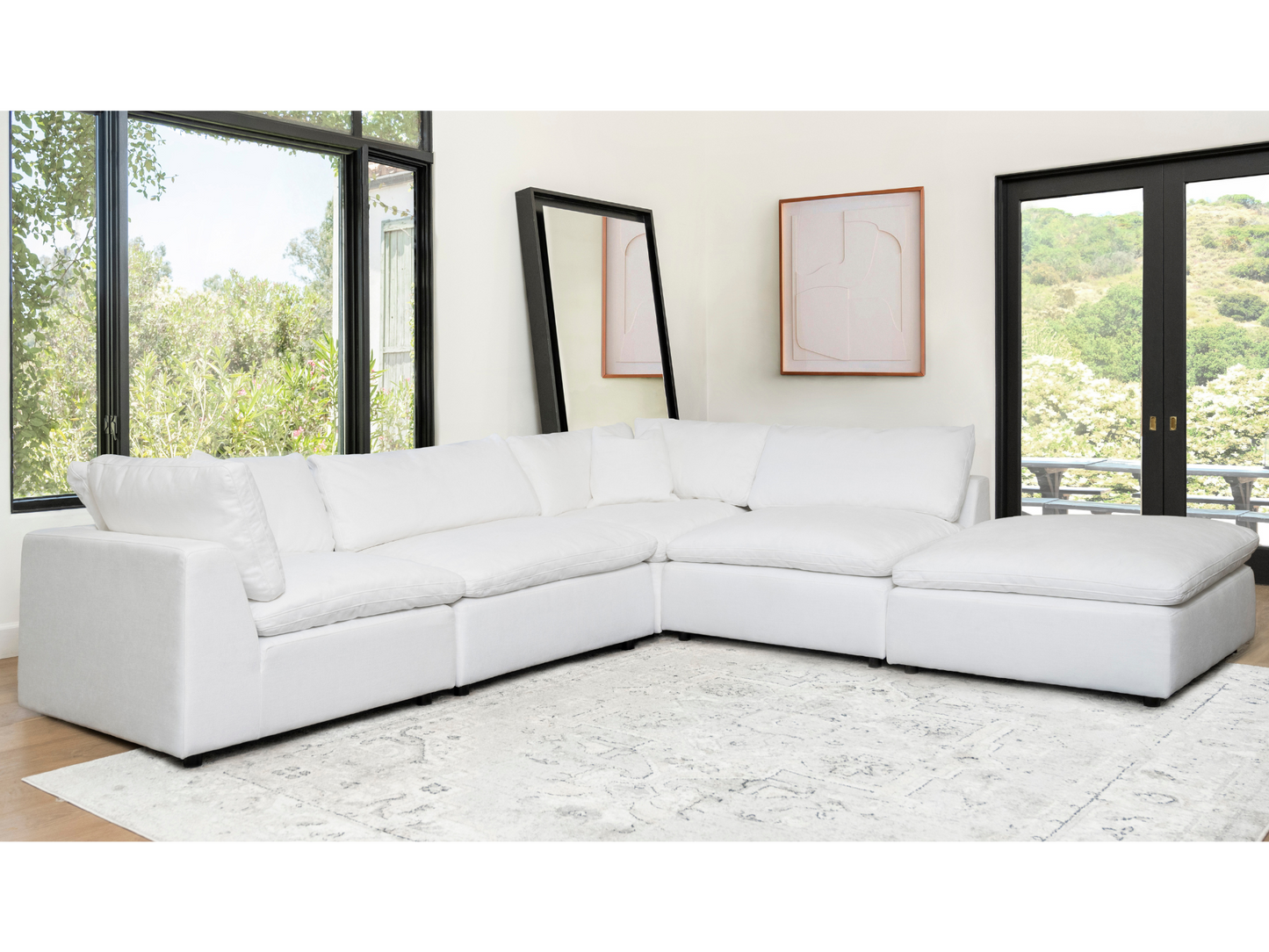 JoJo Fletcher Luxe Feather and Down 5-pc L-Shaped Sectional Set