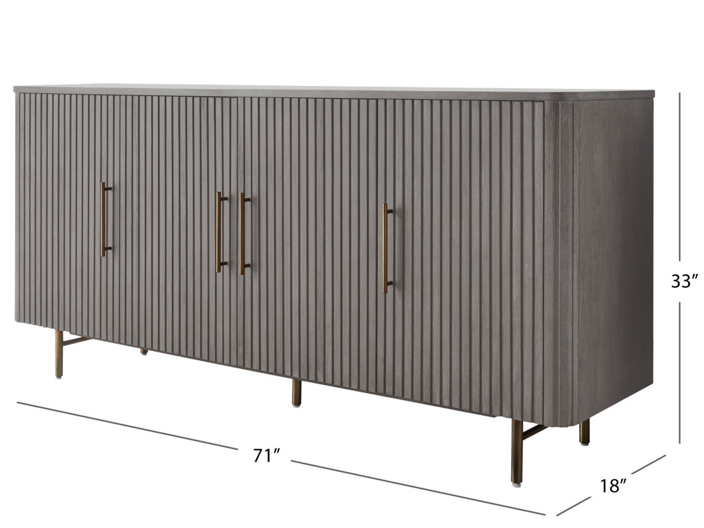 Luna 71" Media Console - Gray