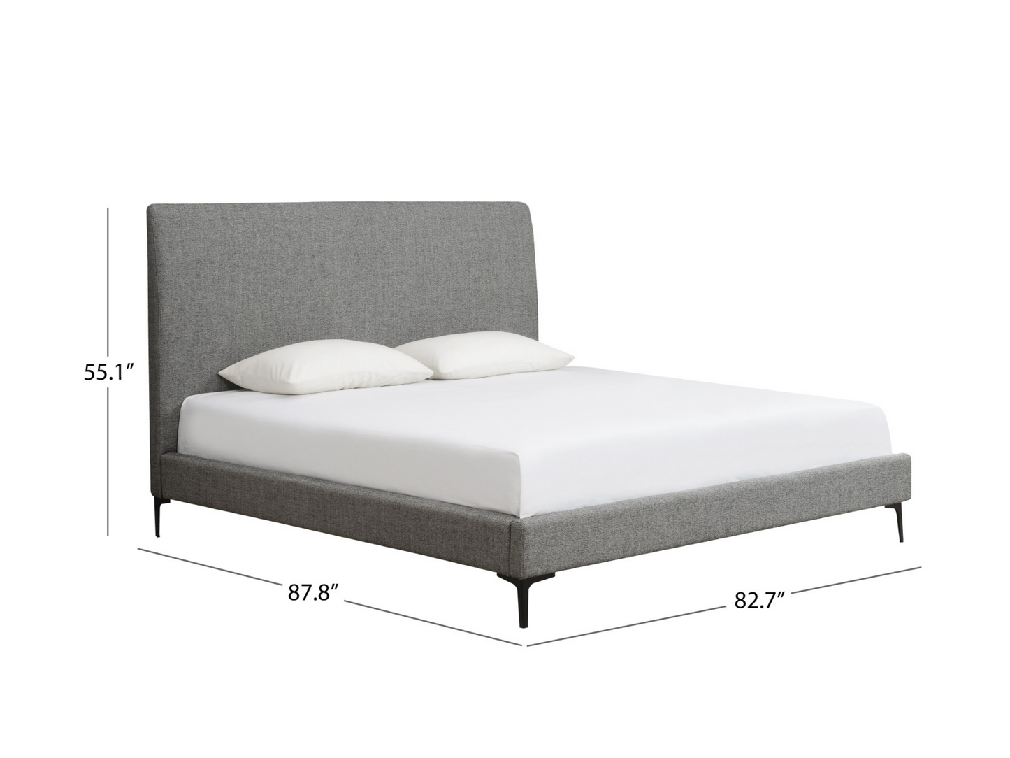 Evella Upholstered Bed - Gray - King