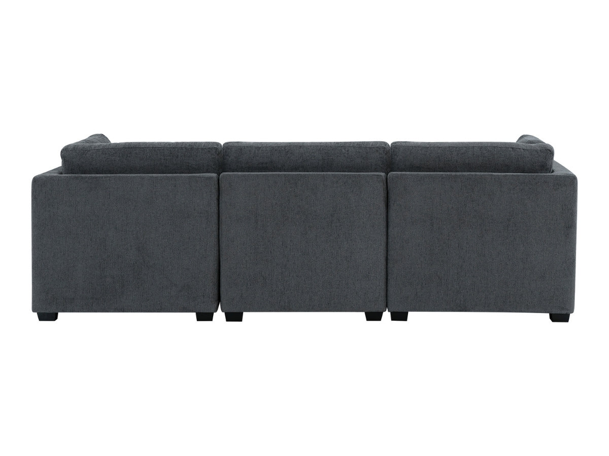 Nixon Fabric 6 Piece Modular Sectional Set - Gray