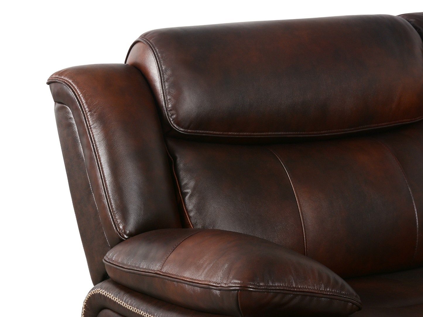 Veneta Top Grain Leather 6-pc Power Reclining Sectional