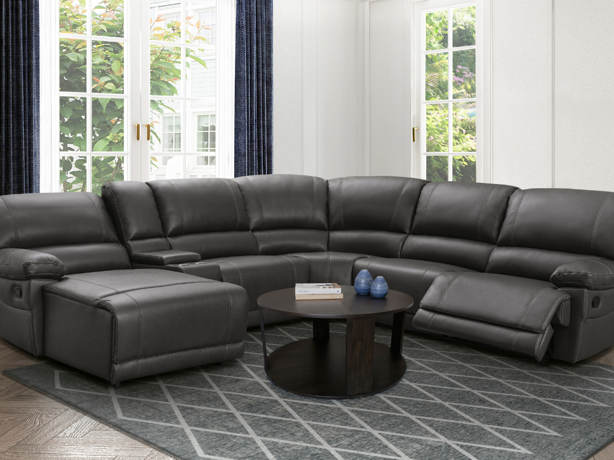 Cooper Manual Reclining Sectional - Brown
