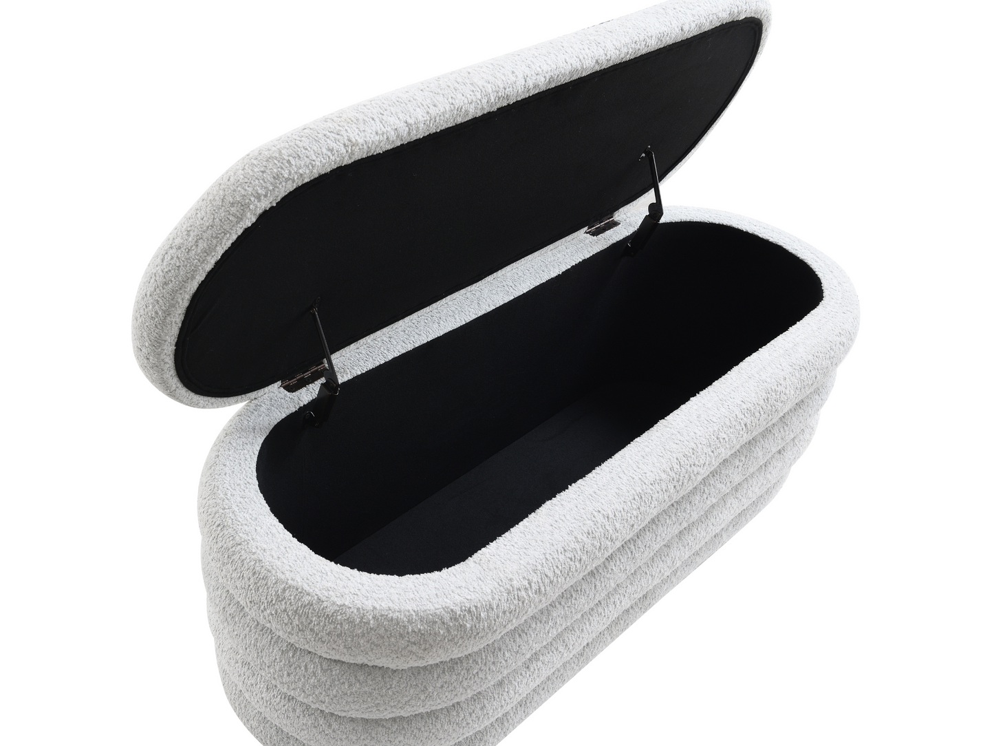 Cleo Storage Bench Ottoman - Gray