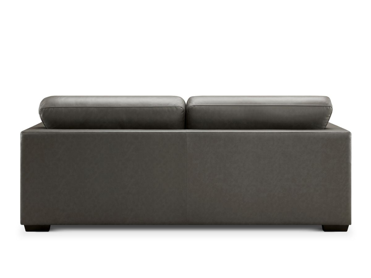 Lisbon Leather Sofa - Dark Gray