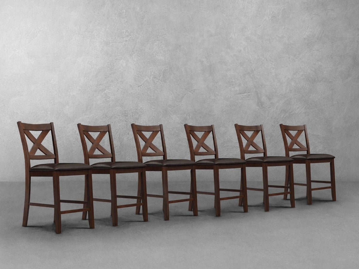 Theodore Counter Dining Chair (Set of 6) - Brown