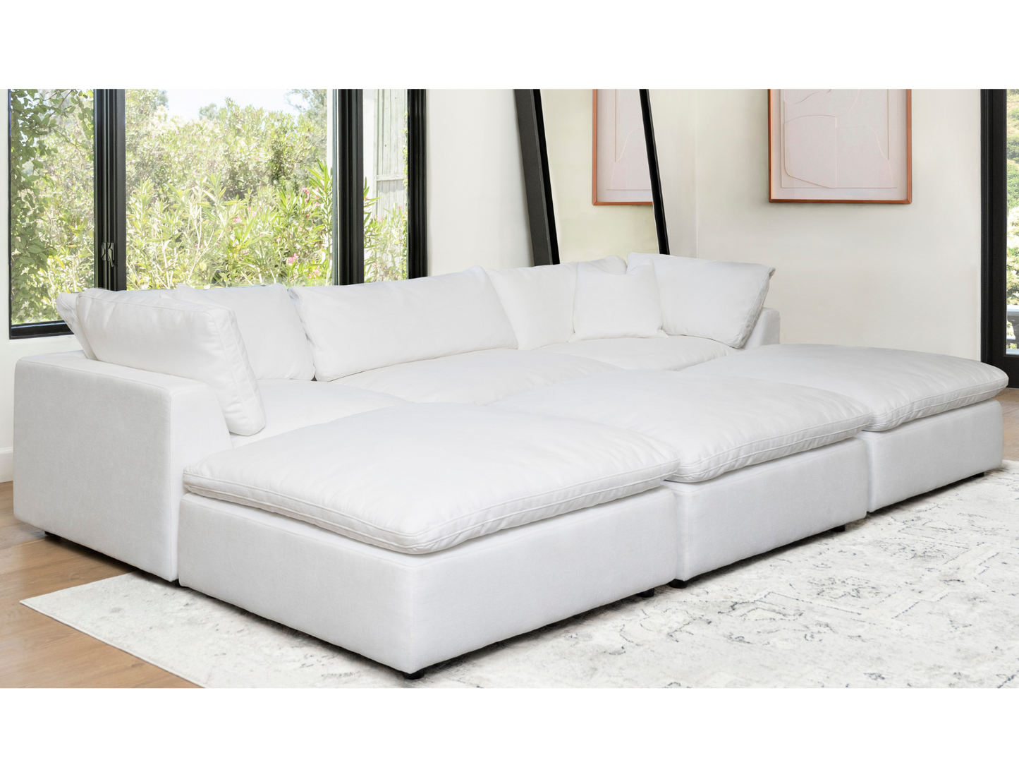 JoJo Fletcher Luxe Feather and Down 6-pc Pit Sectional Set