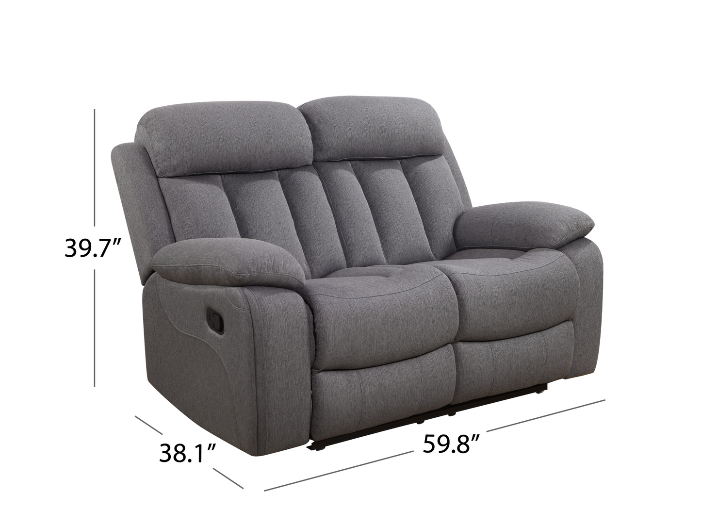 Fletcher Stain-Resistant Fabric Reclining Loveseat