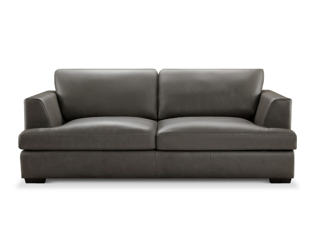 Lisbon Leather Sofa - Dark Gray