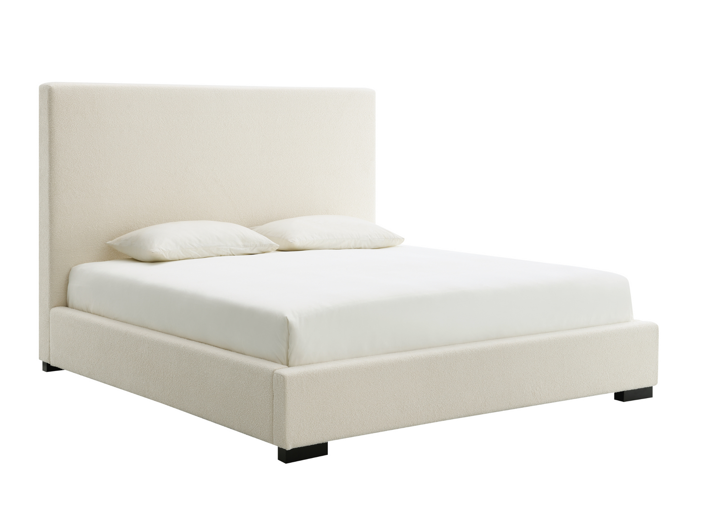 JoJo Fletcher Luciano Bouclé Fabric Bed - King - Ivory