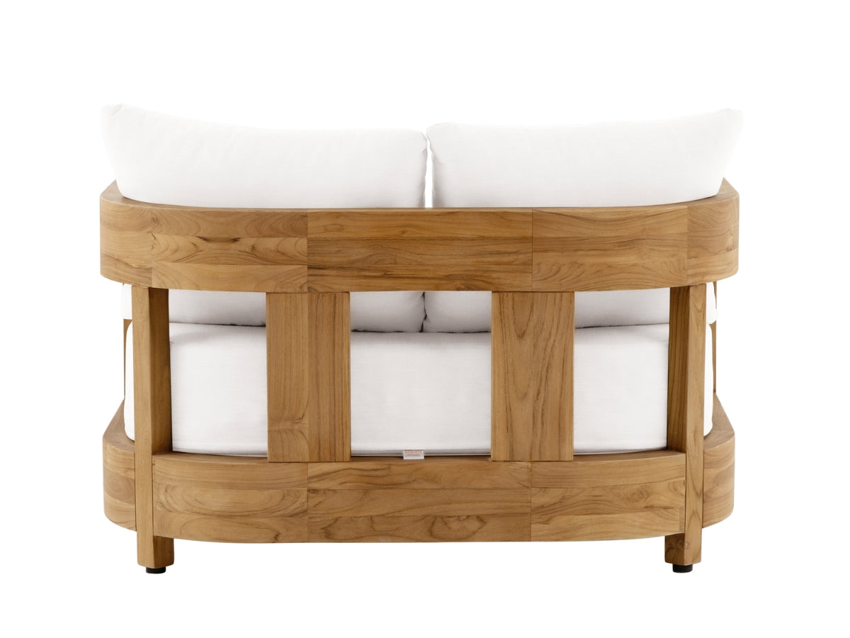 Santino® Outdoor Daybed - White Fabric with Teak Frame