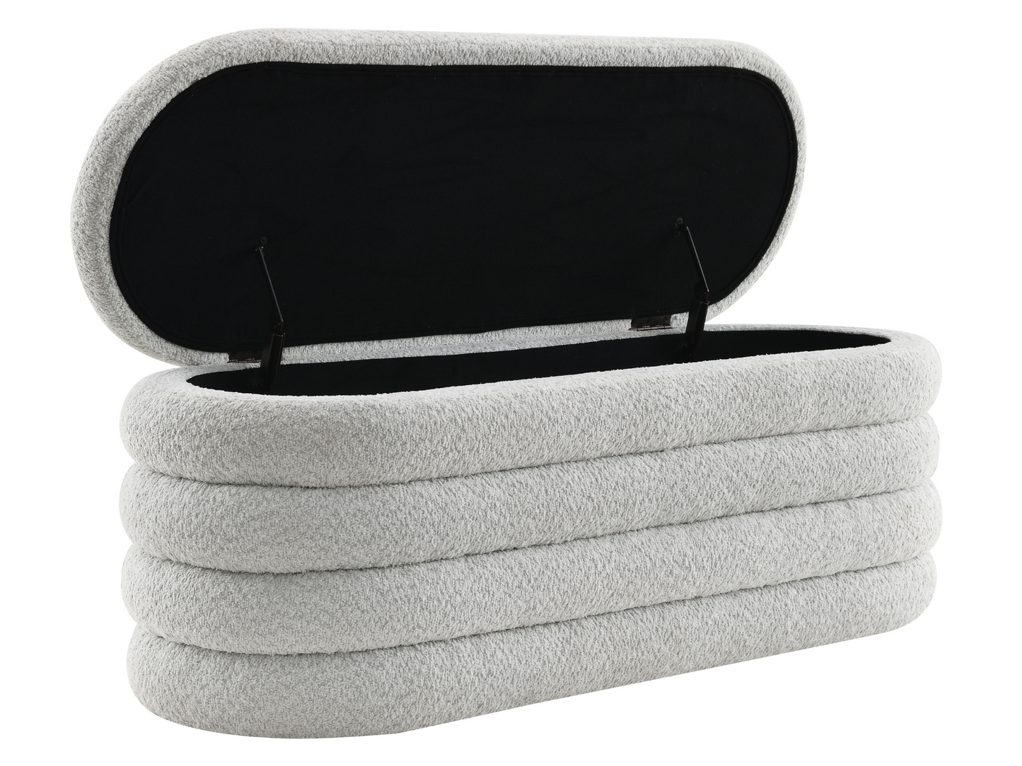 Cleo Storage Bench Ottoman - Gray