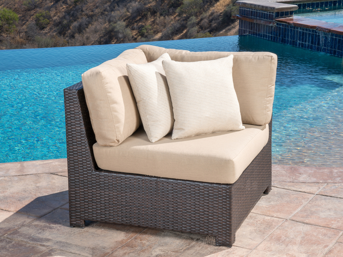 Belmont™ Modular Sectional Corner Chair + Ottoman Set - Cream