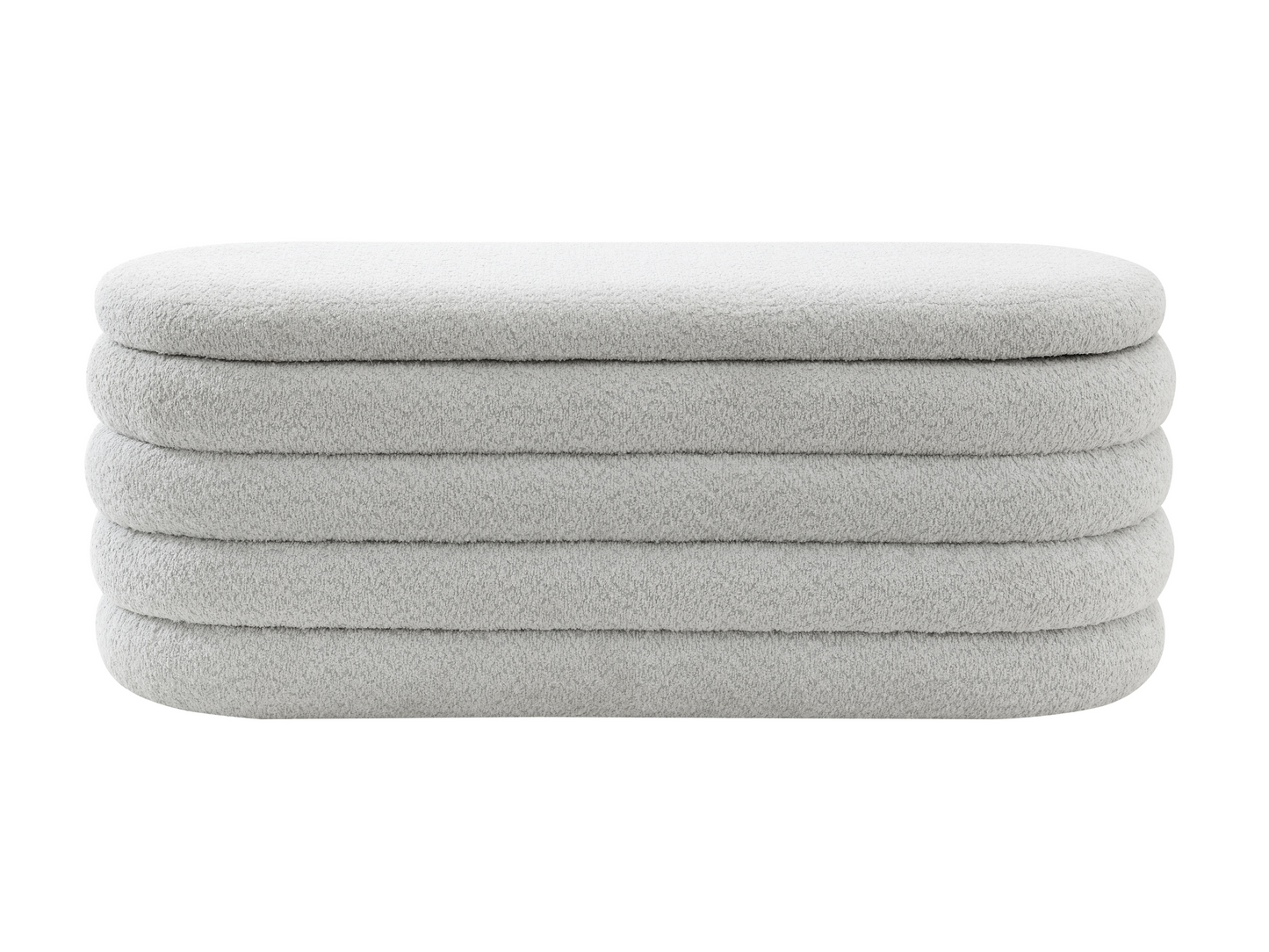 Cleo Storage Bench Ottoman - Gray