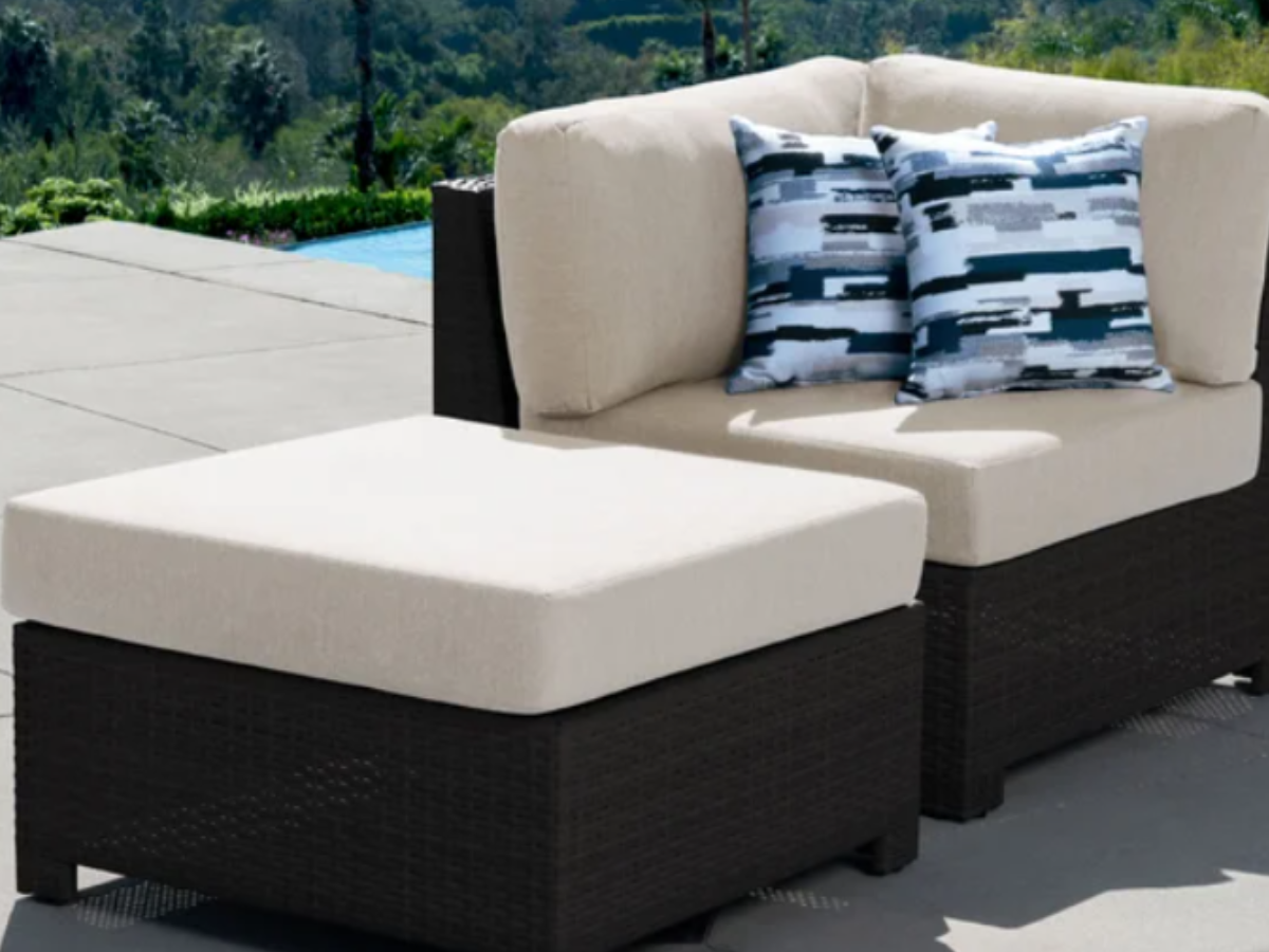 Belmont™ Modular Sectional Corner Chair + Ottoman Set - Cream