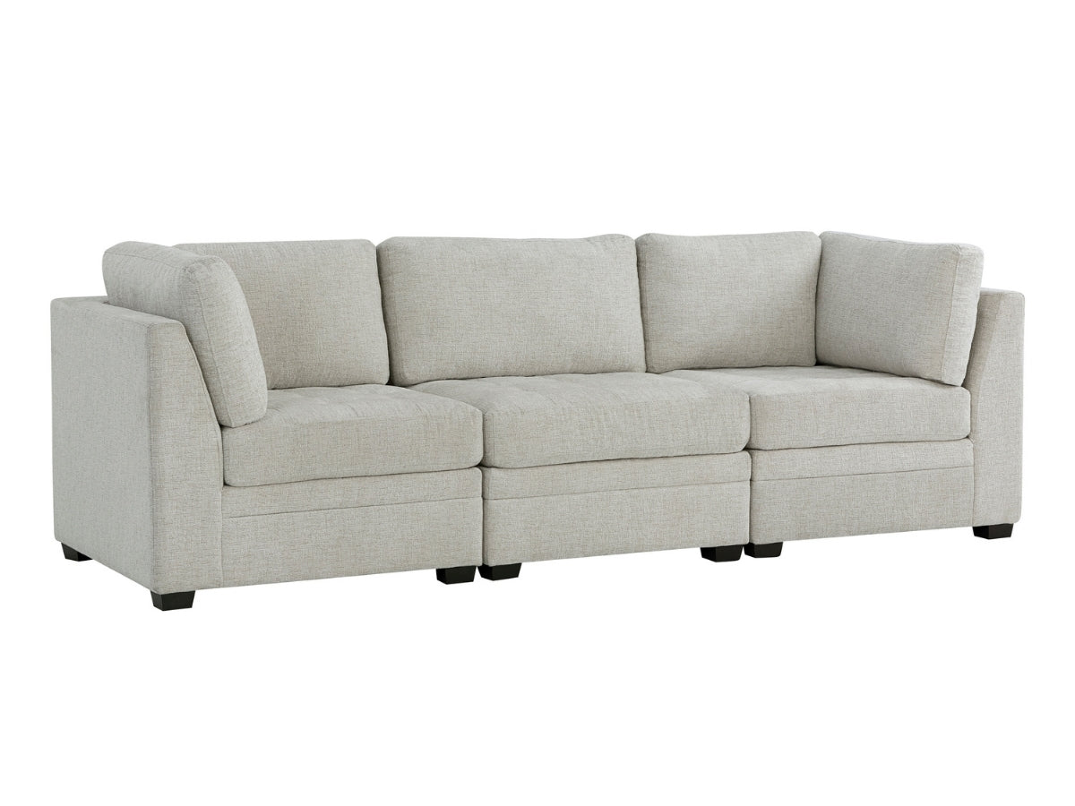 Nixon Fabric 6 Piece Modular Sectional Set - Cream