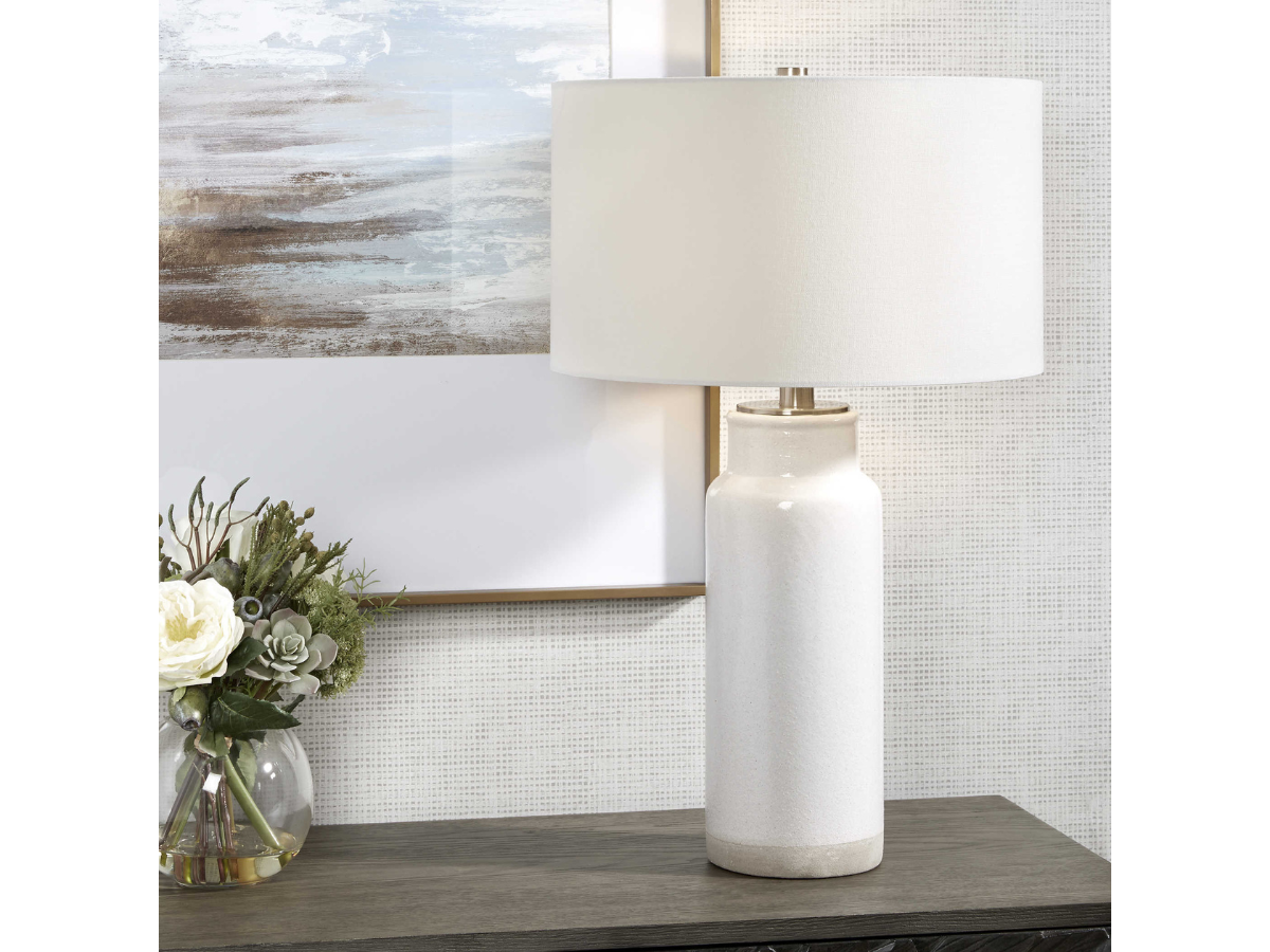 Abbyson Home Aarti White Farmhouse Table Lamp