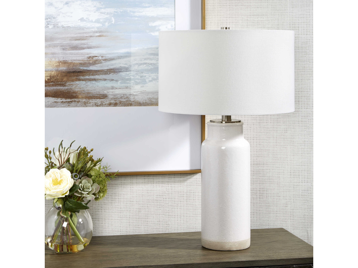 Abbyson Home Aarti White Farmhouse Table Lamp