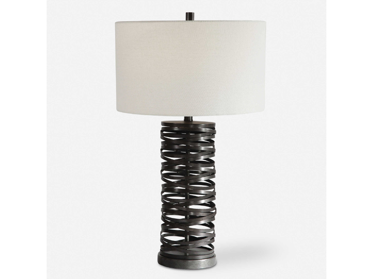 Abbyson Home Alta Rust Black Table Lamp