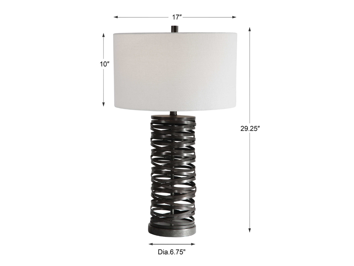 Abbyson Home Alta Rust Black Table Lamp