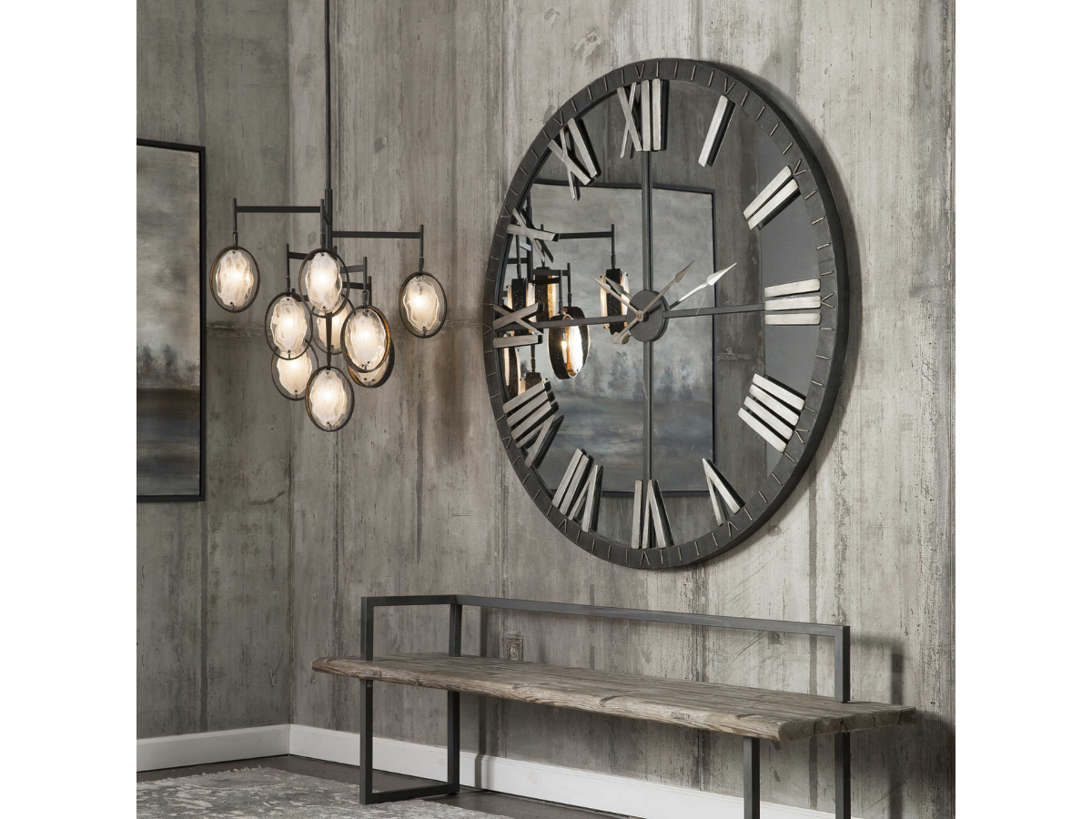 Abbyson Home Amerie Large Bronze Wall Clock