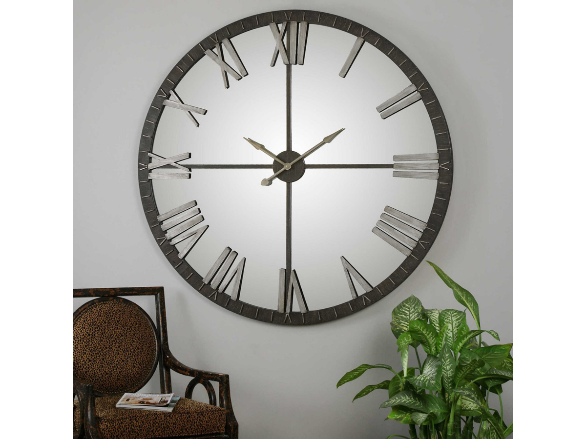 Abbyson Home Amerie Large Bronze Wall Clock